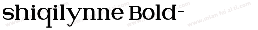 shiqilynne Bold字体转换